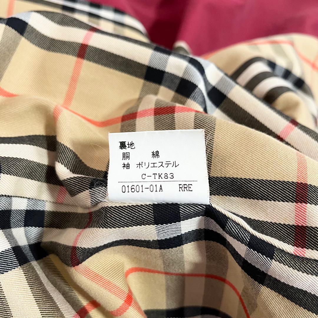 Burberrs トレンチコート　ノバチェック　赤　金ボタン　ベルト付き　9AR