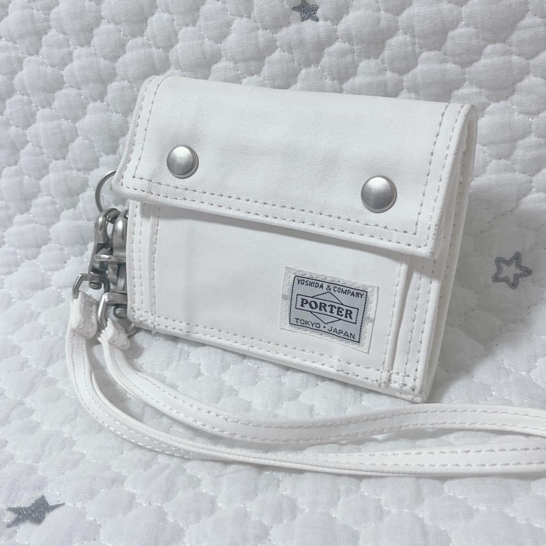 【極美品】ポーター フリースタイルウォレット 三つ折財布 キャメル ストラップ