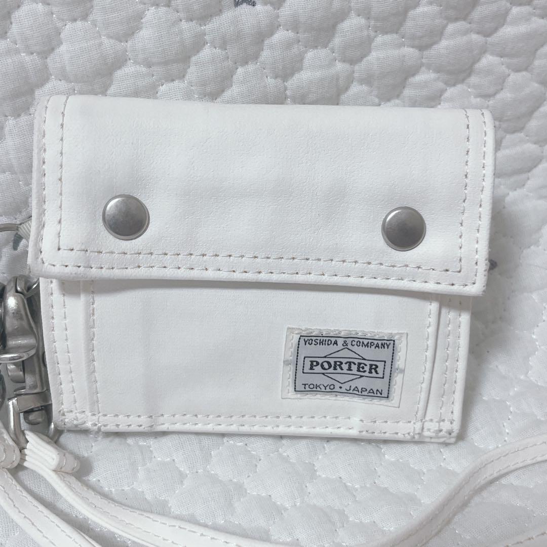 【極美品】ポーター フリースタイルウォレット 三つ折財布 キャメル ストラップ