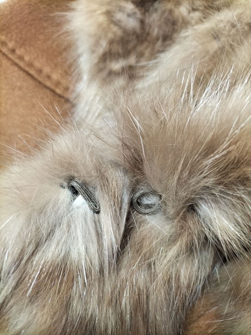 超美品　MaxMaraカシミヤコート　リュドミラ　キャメル34　＆セーブルファー