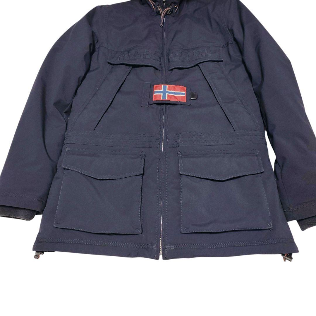 【美品】ナパピリ リアルファー付 高機能ジャケット ネイビー Mサイズ