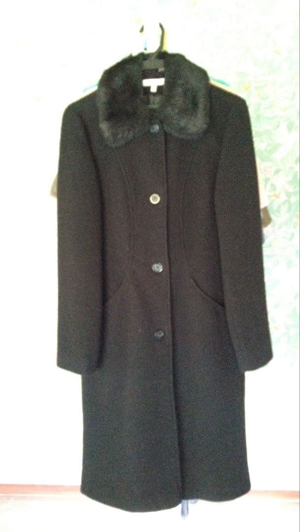 KOOKAI ブラックファー付きロングコート