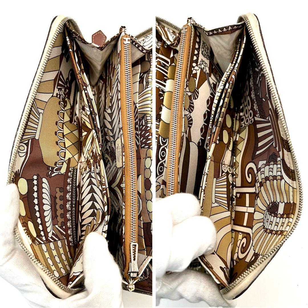 近年モデルZ刻印2021年製HERMESエルメスアザップシルクイン クレ長財布