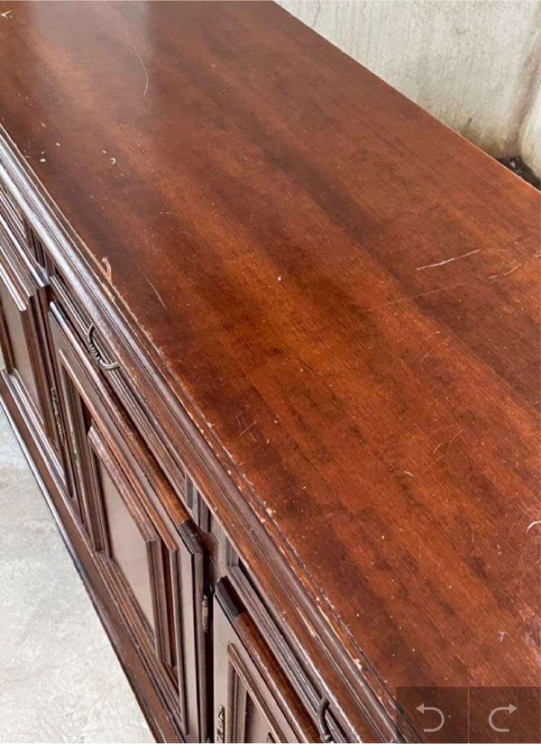 イギリス製　丸脚　高級　サイドボード　　キャビネット