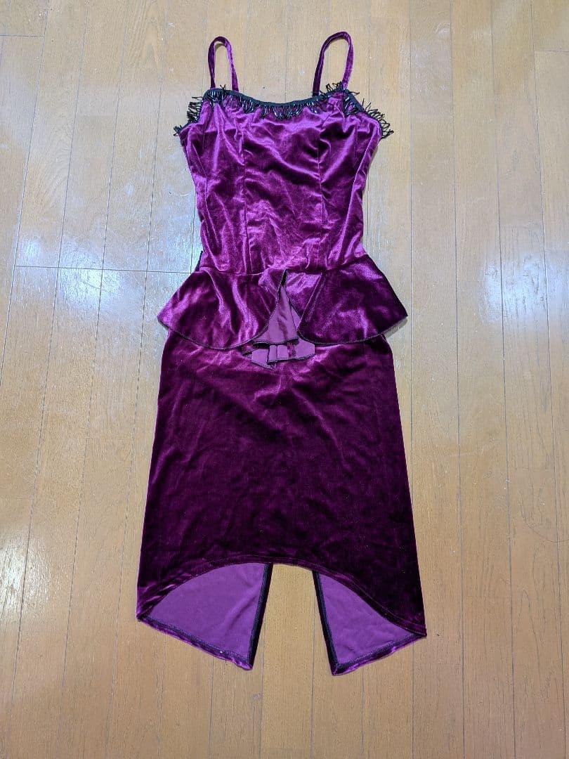 【お値下げ】アルゼンチンタンゴドレス　ベロアセットアップローズピンク