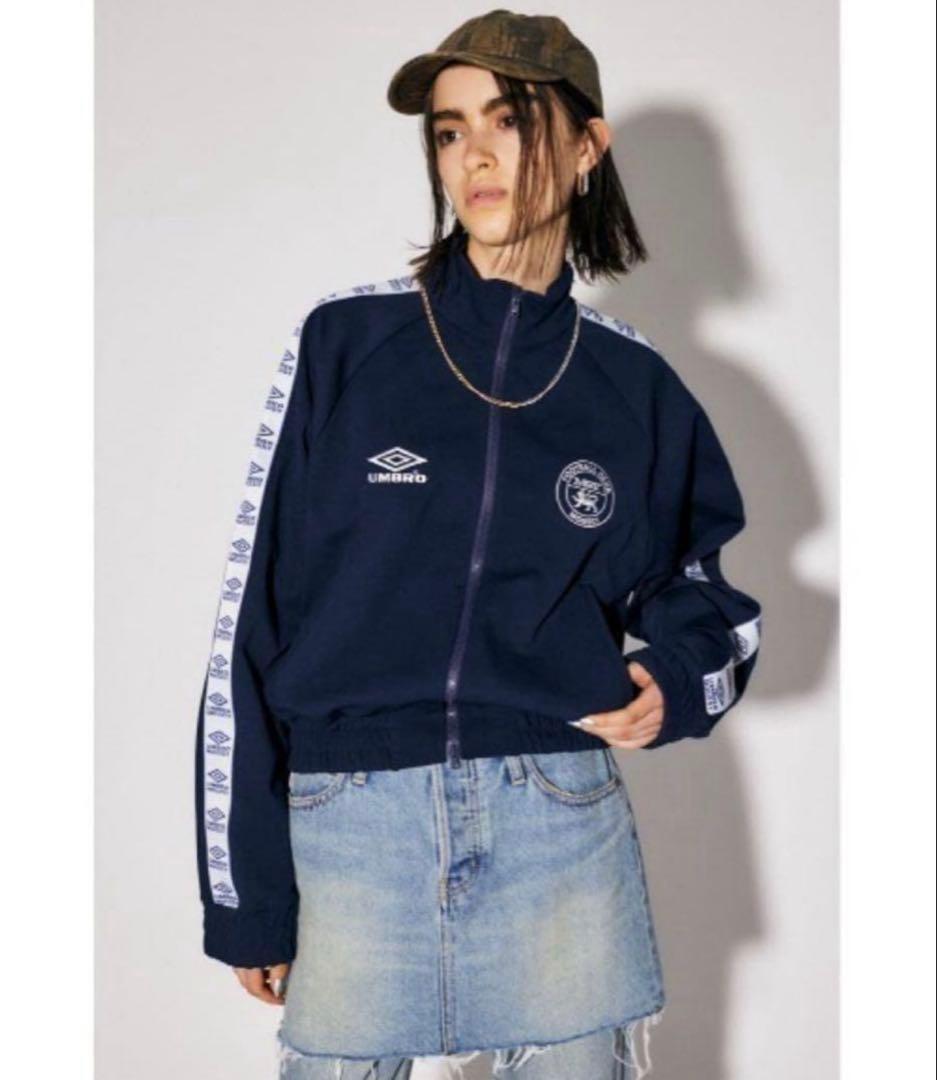 UMBRO MOUSSY コラボ ネイビー ジップアップジャケット フリーサイズ