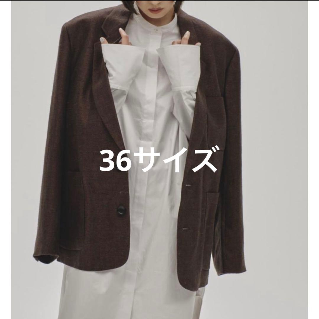 TODAYFUL Boyfriend Linen Jacket チョコ　36
