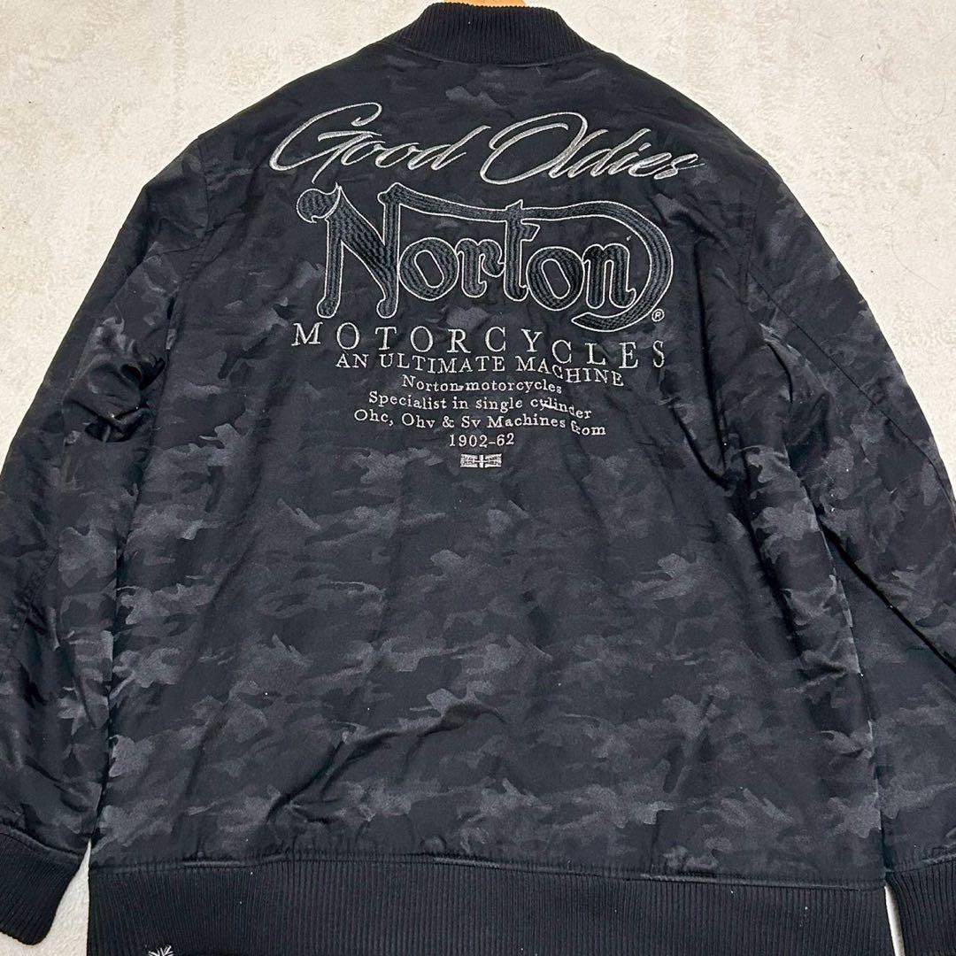 Norton ノートン MA-1 3L XXL ジャケット カモフラ バック刺繍