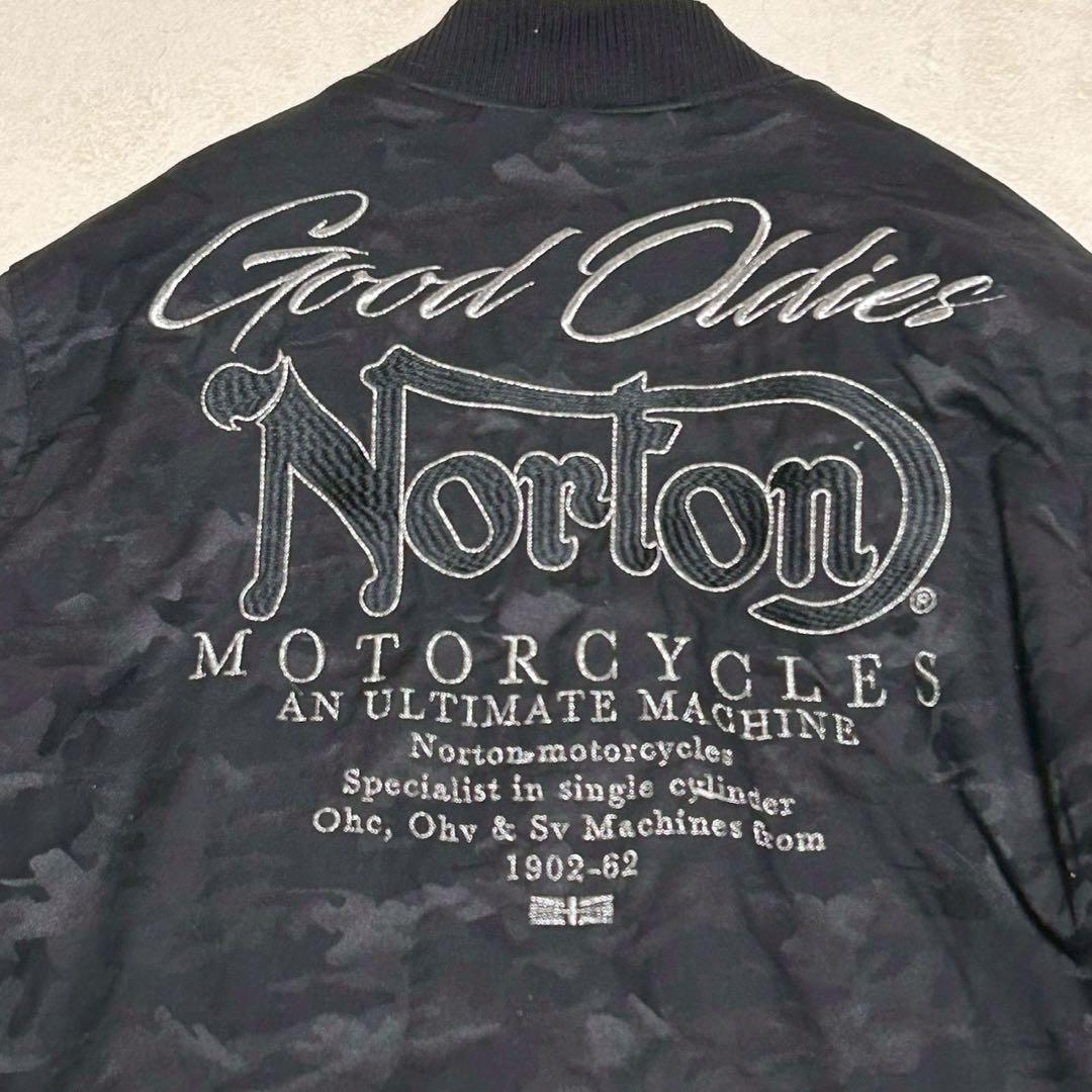Norton ノートン MA-1 3L XXL ジャケット カモフラ バック刺繍