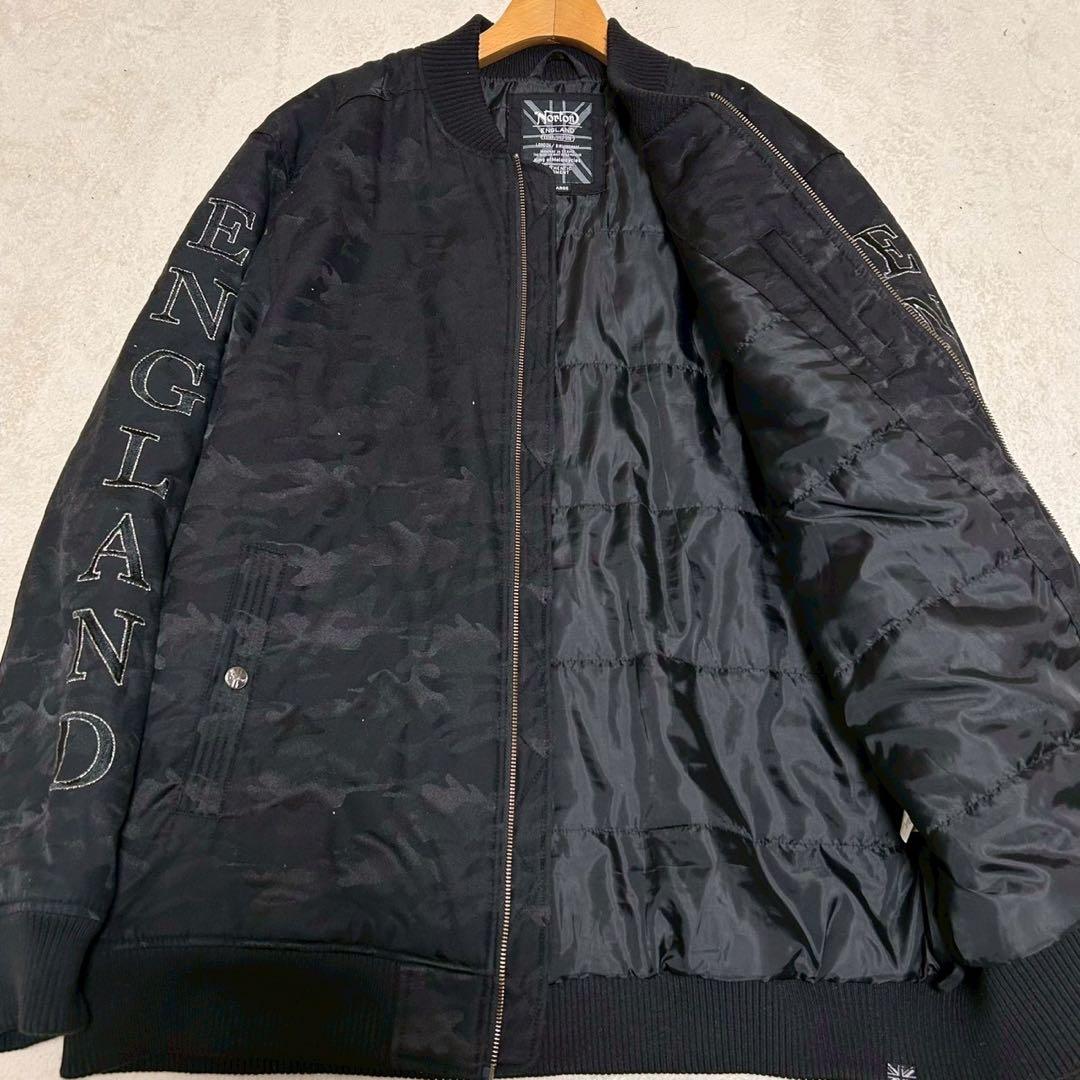 Norton ノートン MA-1 3L XXL ジャケット カモフラ バック刺繍