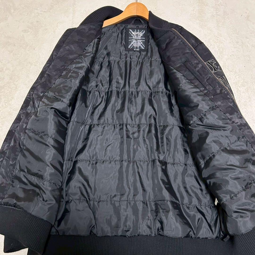Norton ノートン MA-1 3L XXL ジャケット カモフラ バック刺繍