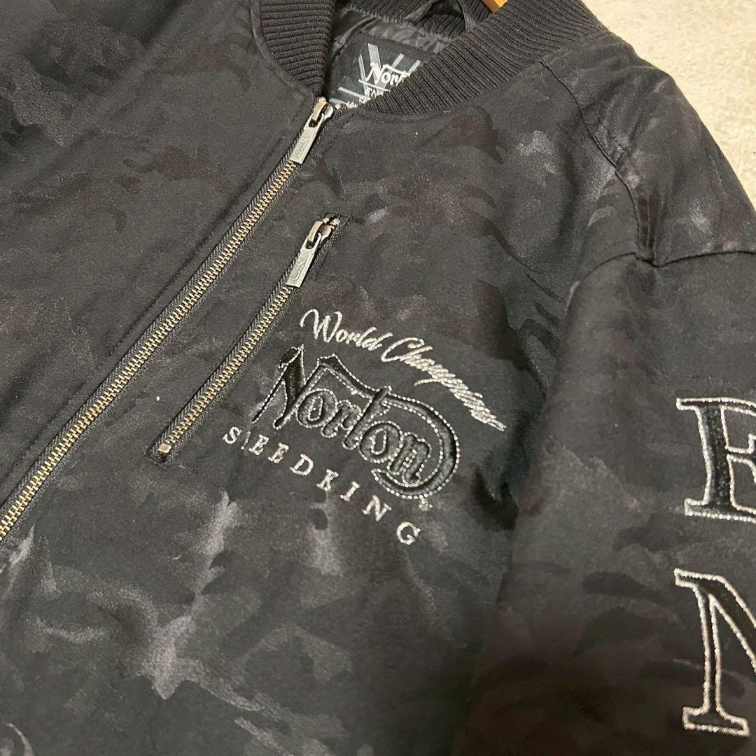 Norton ノートン MA-1 3L XXL ジャケット カモフラ バック刺繍