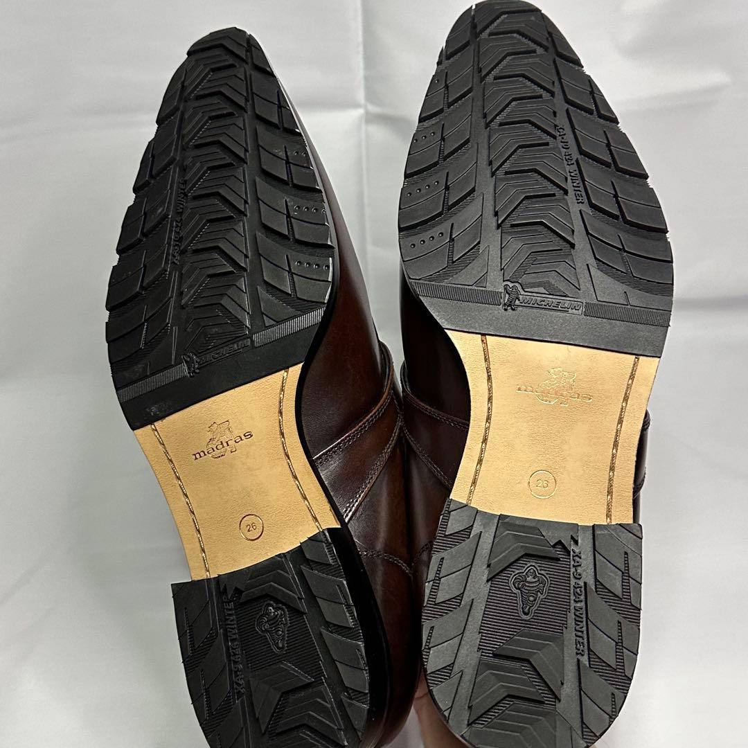 未使用☆定価3.3万円☆マドラス☆ローファー☆ブラウン☆本革☆26cm☆171