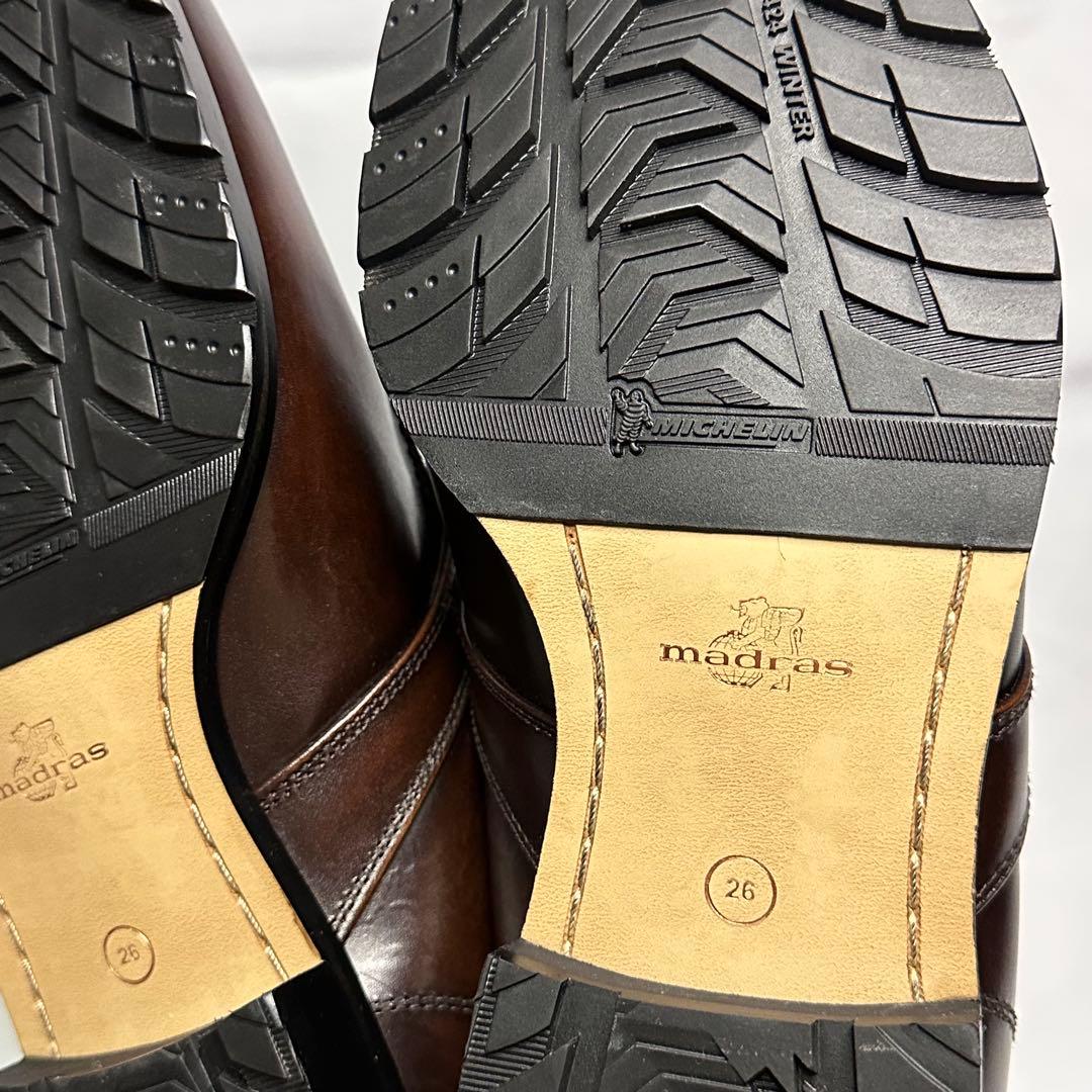 未使用☆定価3.3万円☆マドラス☆ローファー☆ブラウン☆本革☆26cm☆171
