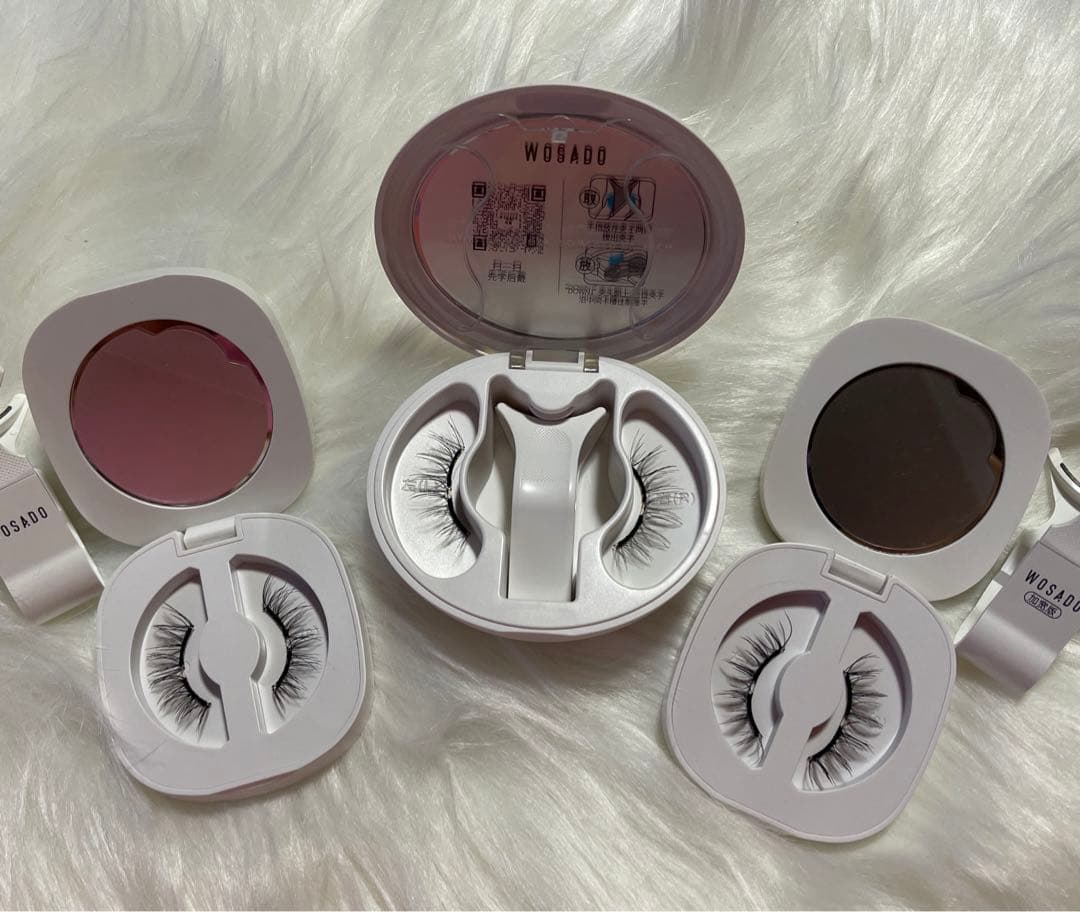 【美品】WOSADO マグネット式つけまつげ　3個まとめ売り