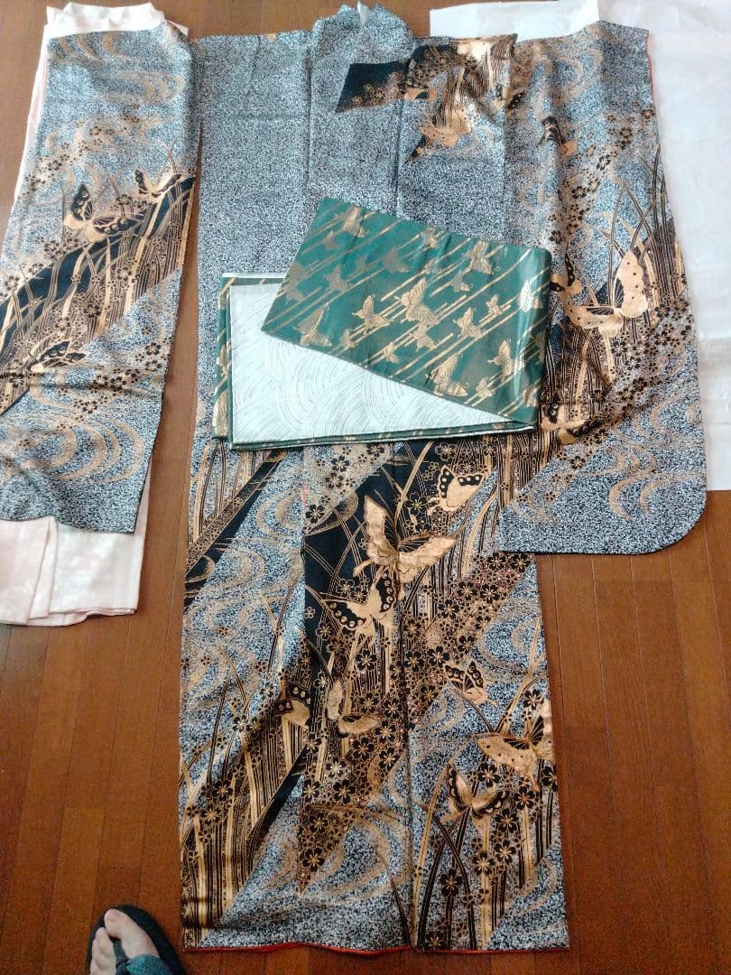専用）振袖セット ゴールド シルバー ブラック 蝶