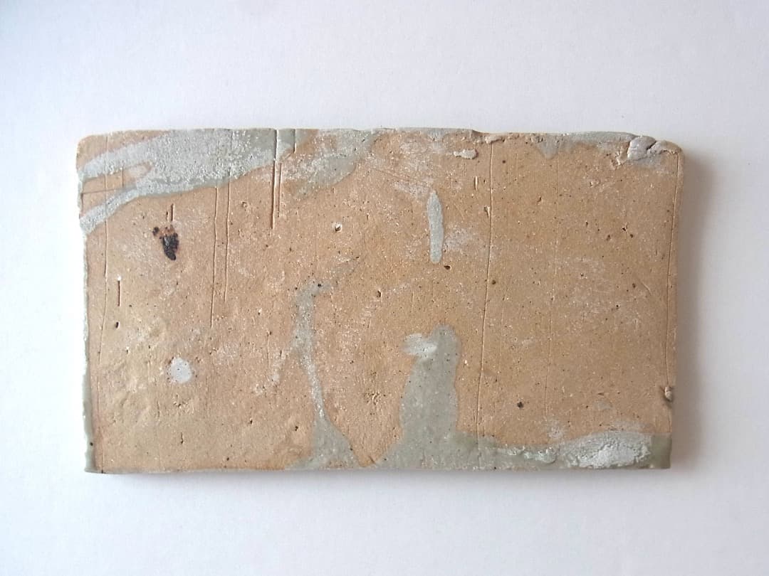 梶原靖元『良寛 ”法華讃” 灰釉陶盤』初期伊万里 李朝 古唐津 黒高麗くらわんか