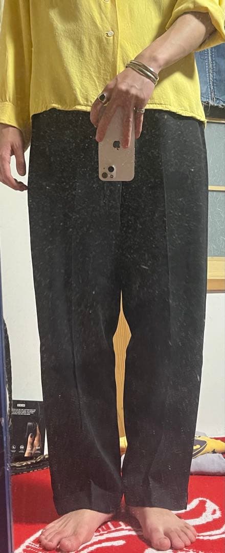 50s 60s ブラック レーヨン ギャバジン スラックス ヴィンテージ 黒