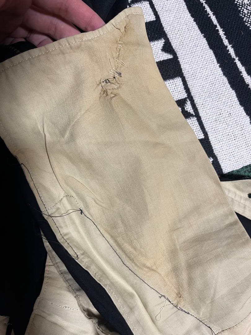 50s 60s ブラック レーヨン ギャバジン スラックス ヴィンテージ 黒