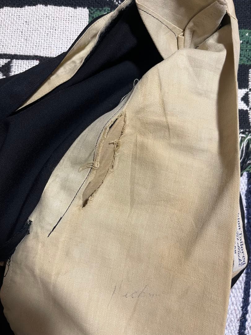 50s 60s ブラック レーヨン ギャバジン スラックス ヴィンテージ 黒