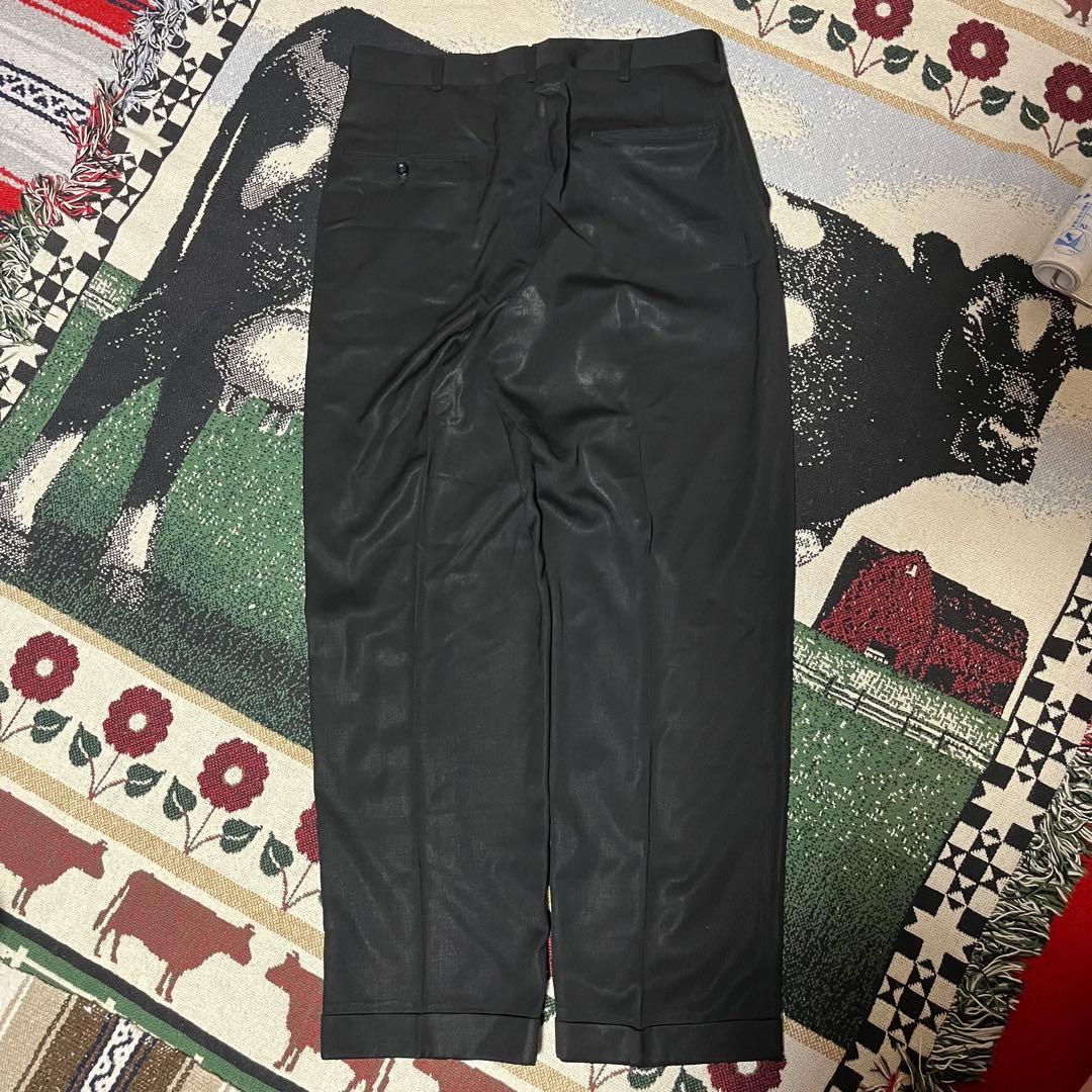 50s 60s ブラック レーヨン ギャバジン スラックス ヴィンテージ 黒