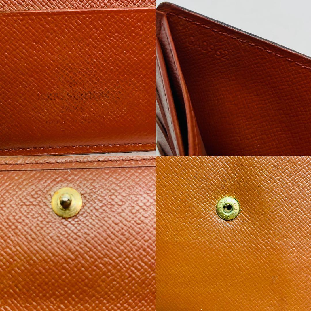 ルイヴィトン モノグラム ポルトフォイユ マルコ　二つ折り財布 茶色 789