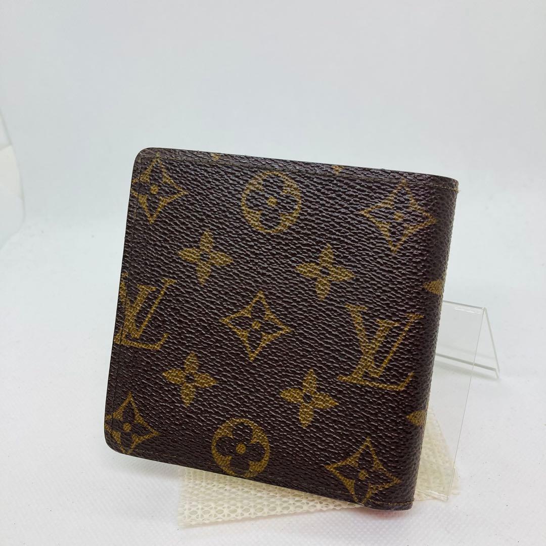 ルイヴィトン モノグラム ポルトフォイユ マルコ　二つ折り財布 茶色 789