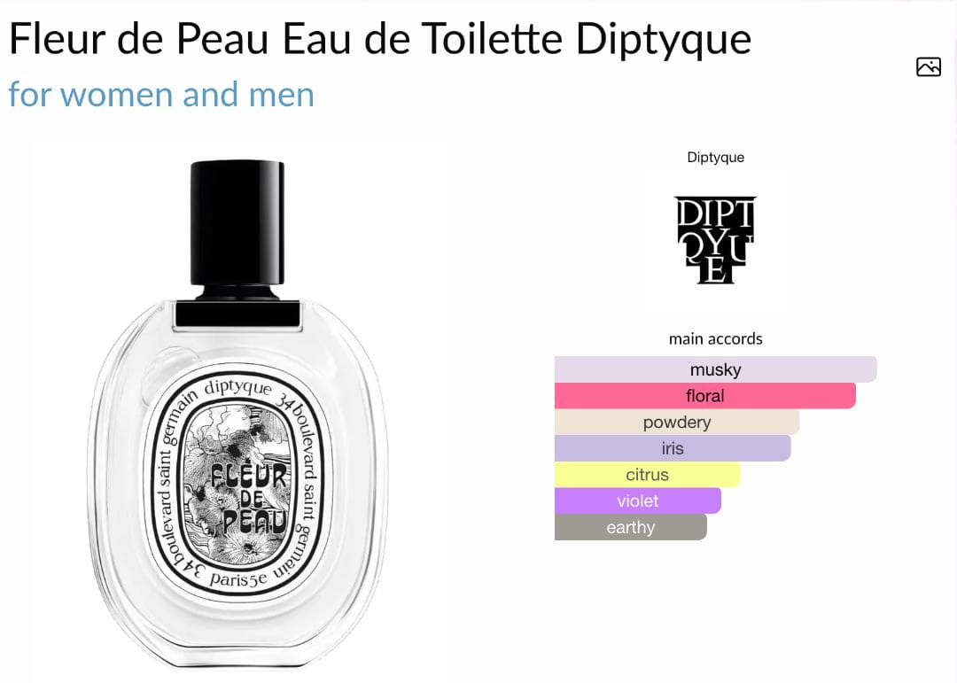 香水(ユニセックス) Diptyque Fleur de Peau EDT 100 mL