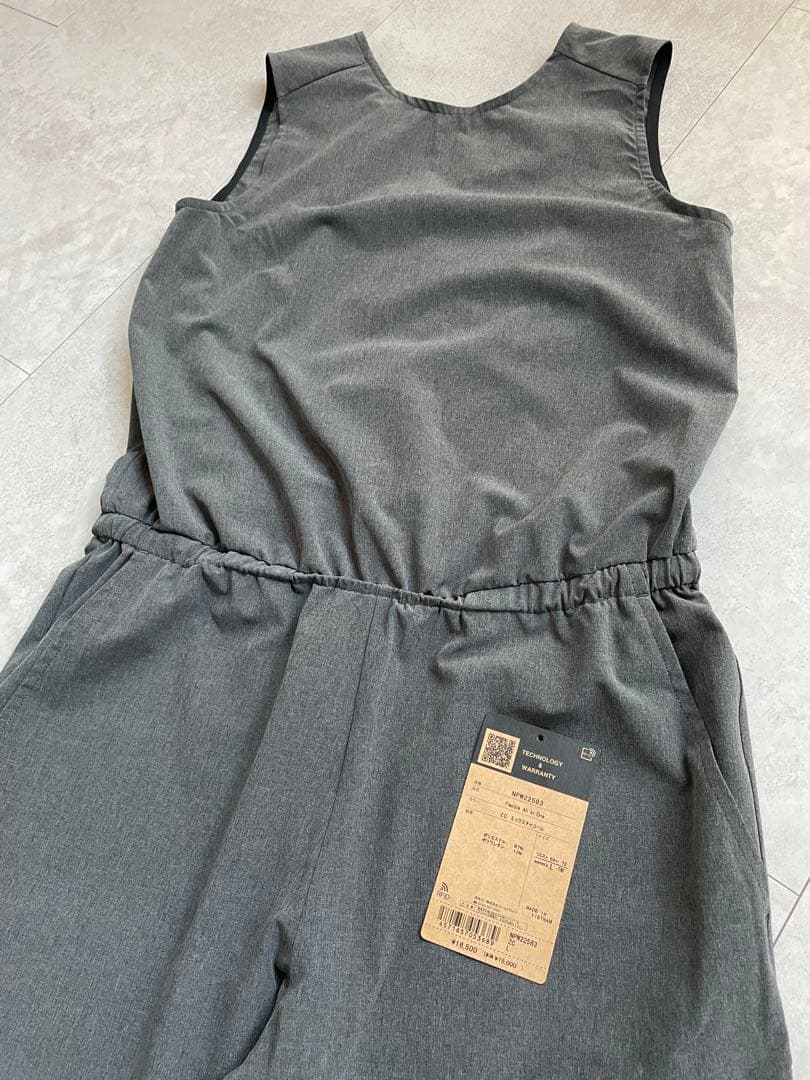 ノースフェイス　サロペットL ミックスチャコール