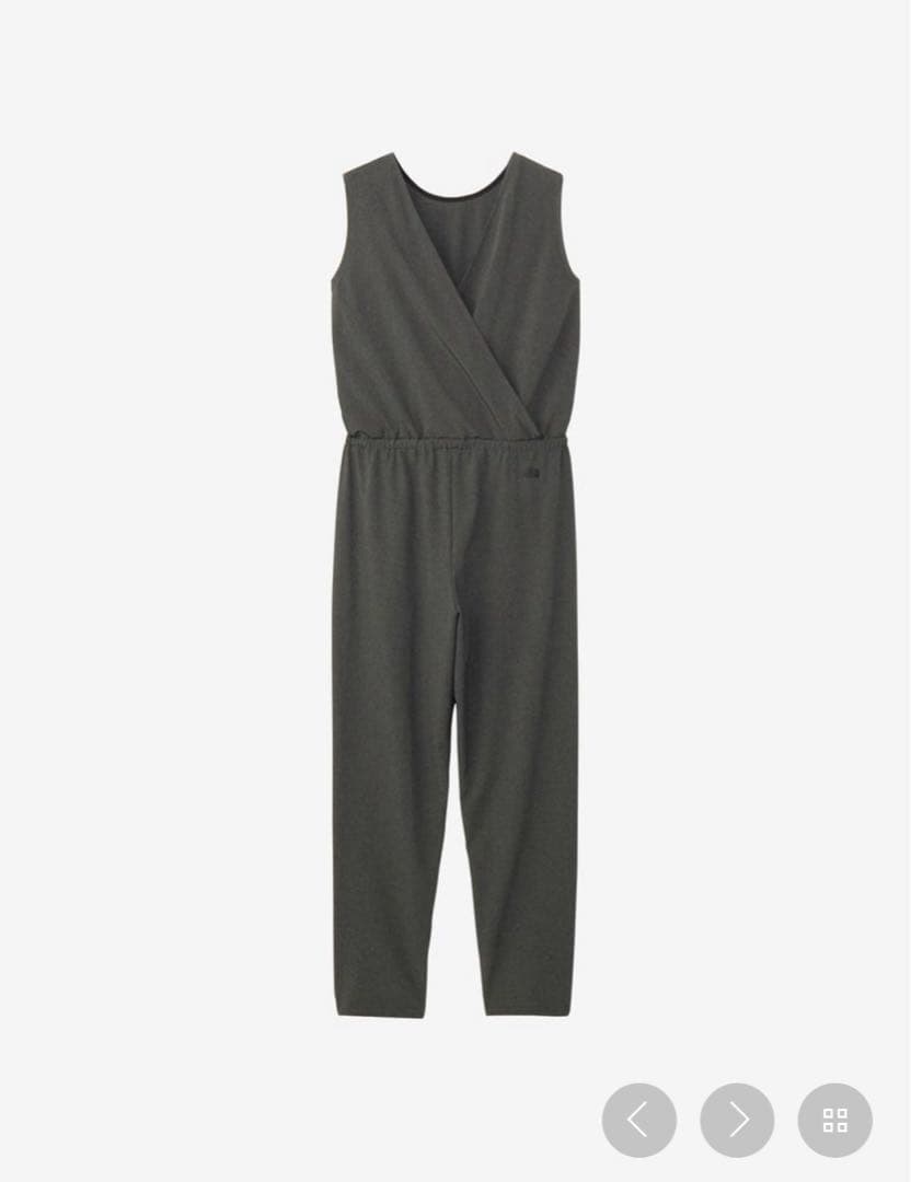 ノースフェイス　サロペットL ミックスチャコール