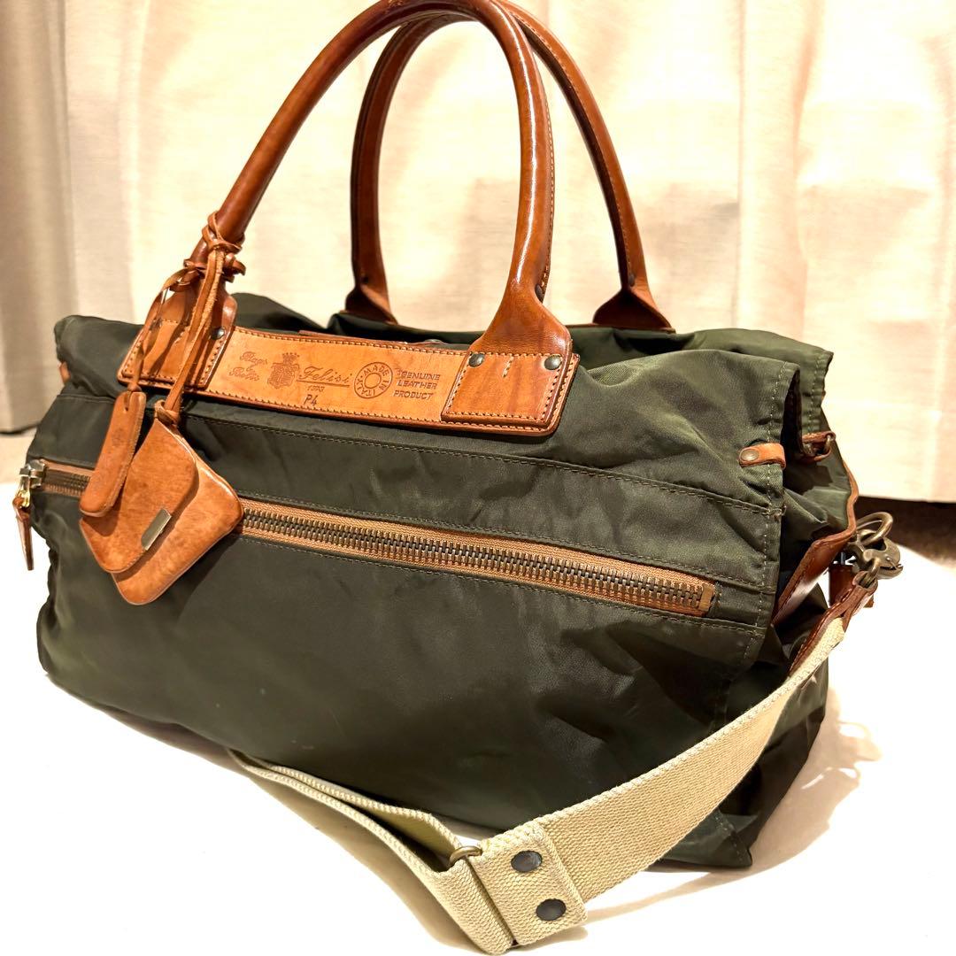 【美品】フェリージ　P4　ラゲージ　2way　ボストンバッグ　大容量　南京錠