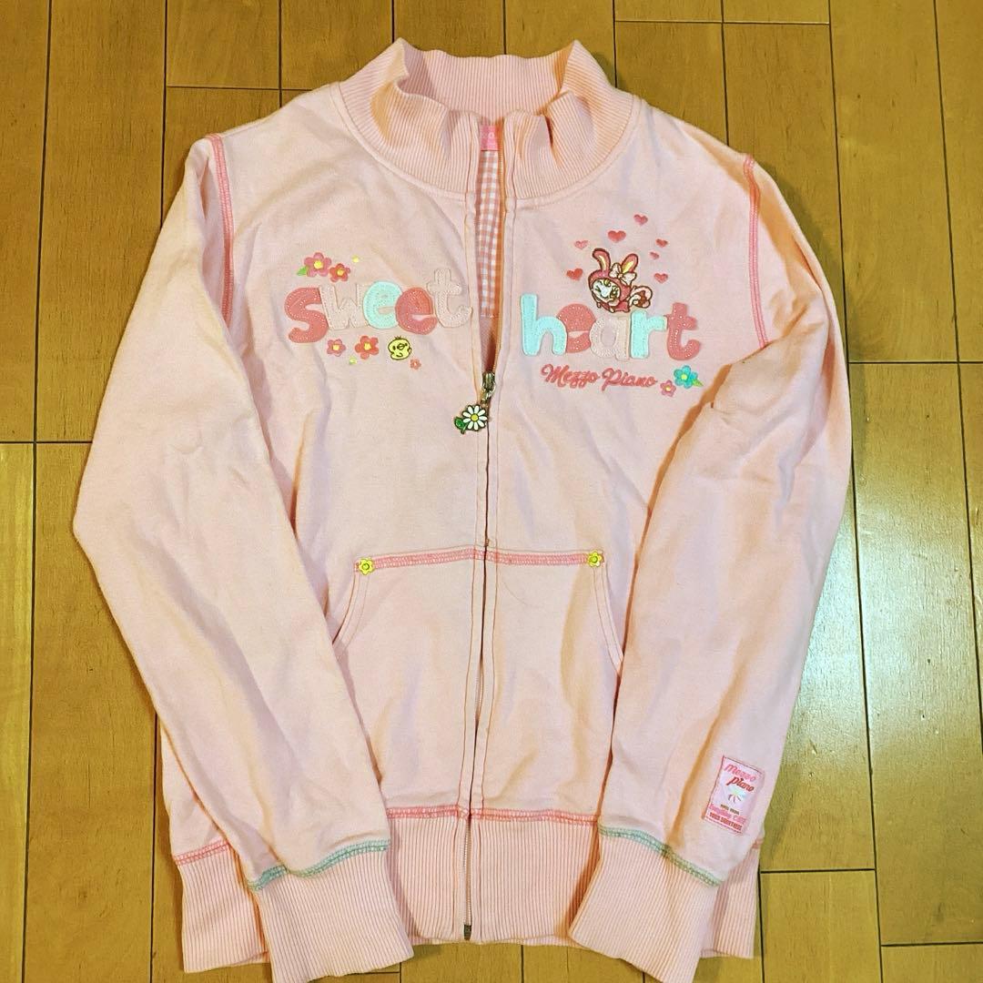 メゾピアノ ベリエちゃん ジップアップ ジャケット 150 刺繍 平成レトロ