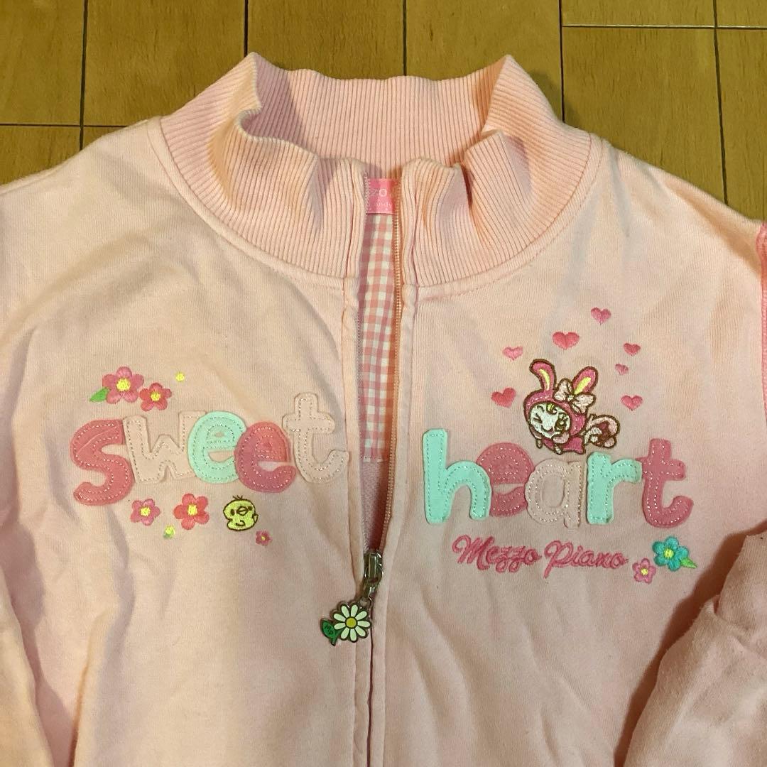 メゾピアノ ベリエちゃん ジップアップ ジャケット 150 刺繍 平成レトロ