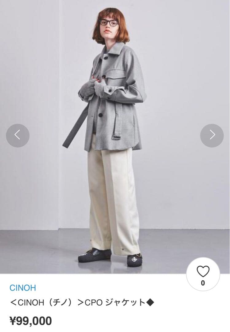 CINOH ウールCPOジャケット　コート