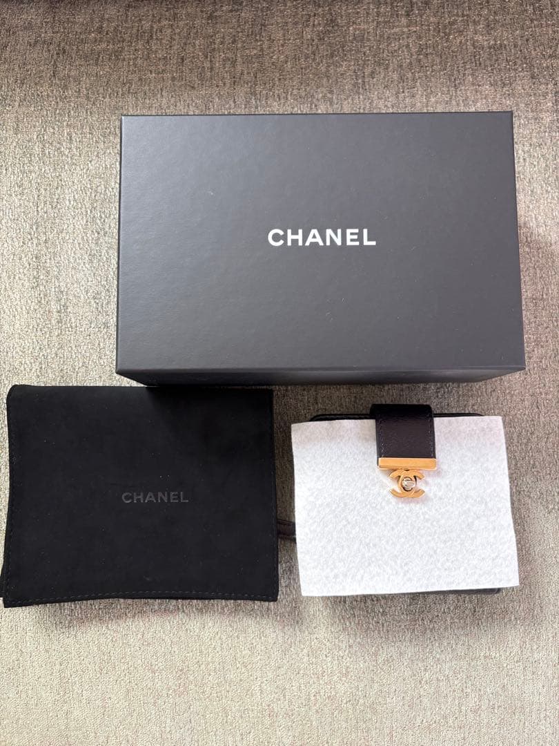 CHANEL ネイビー ミニウォレット