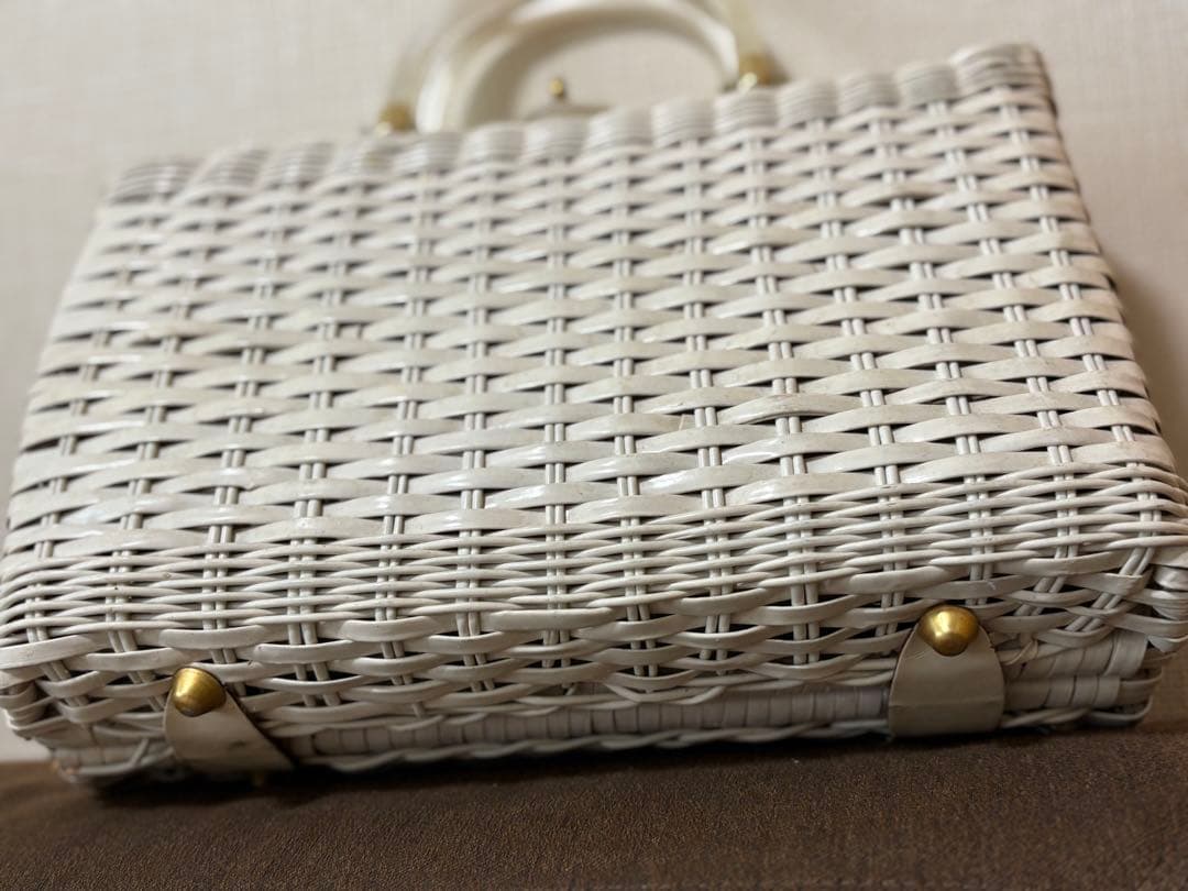 貝殻　アンティーク　かごバッグ