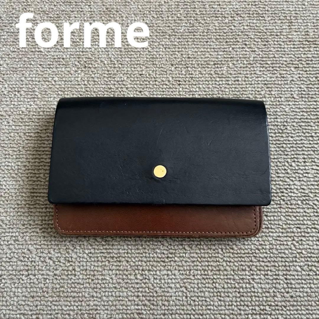 forme フォルメ ハンドウォレット レザー コンビ コンパクト 財布