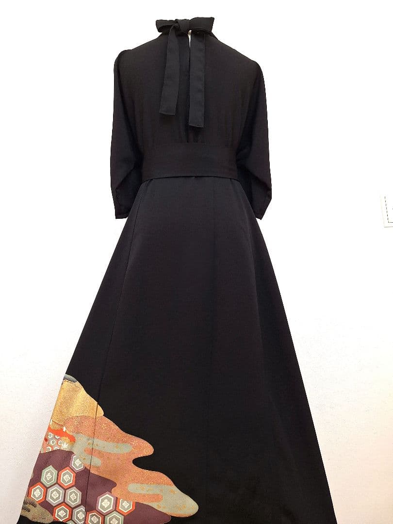 着物リメイクワンピース3691