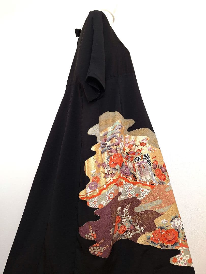 着物リメイクワンピース3691