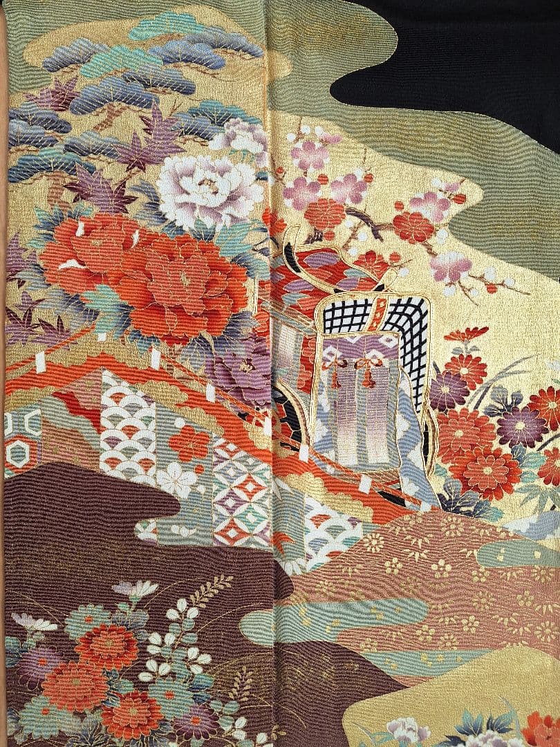 着物リメイクワンピース3691