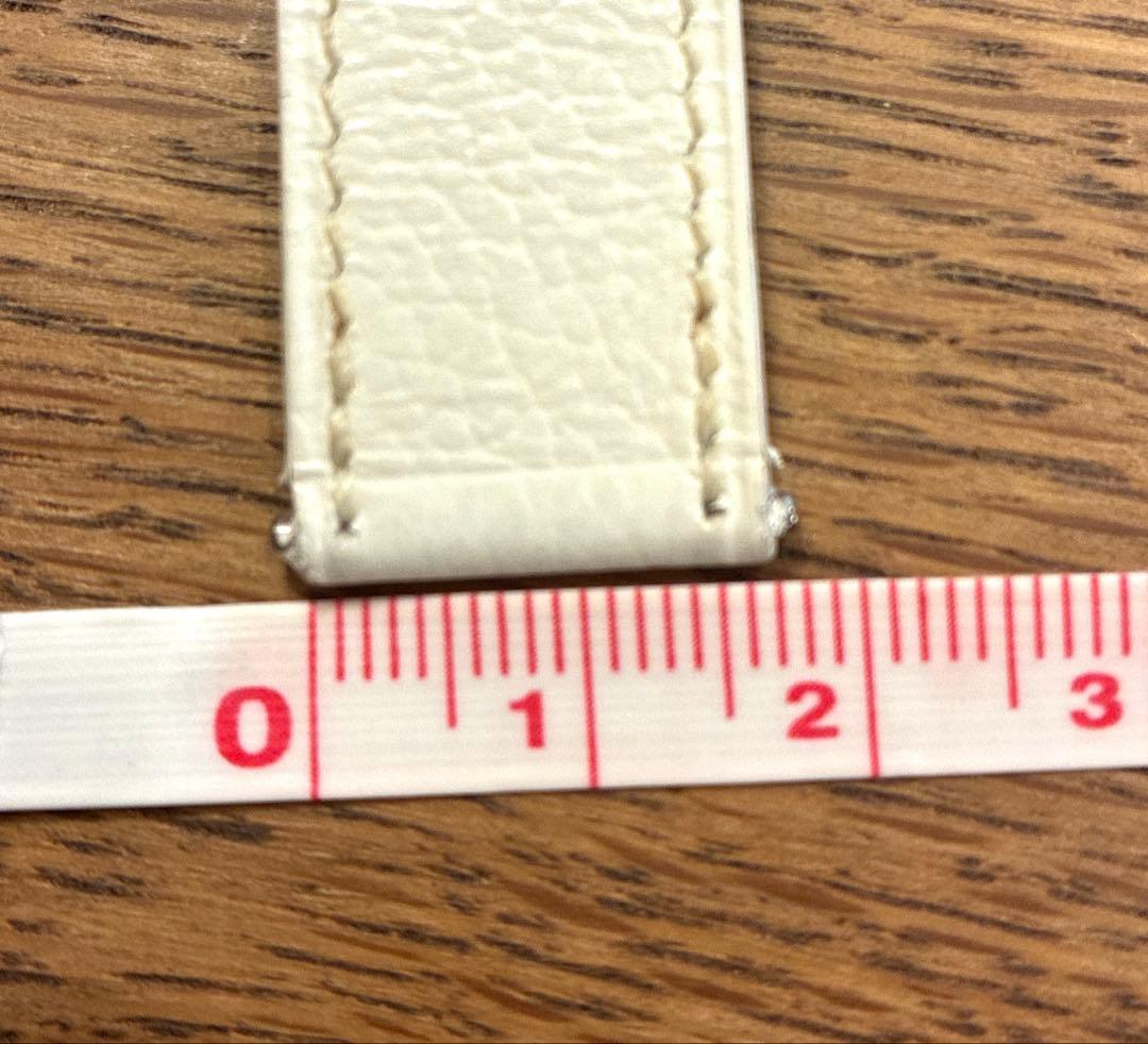 てつてつ⭐︎HERMES 純正　ベルト　17mm用　ホワイト　レザー □G