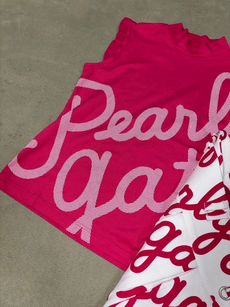 （美品）パーリーゲイツ 、筆記体ロゴグラフィック、セットアップ、サイズ上1、下0