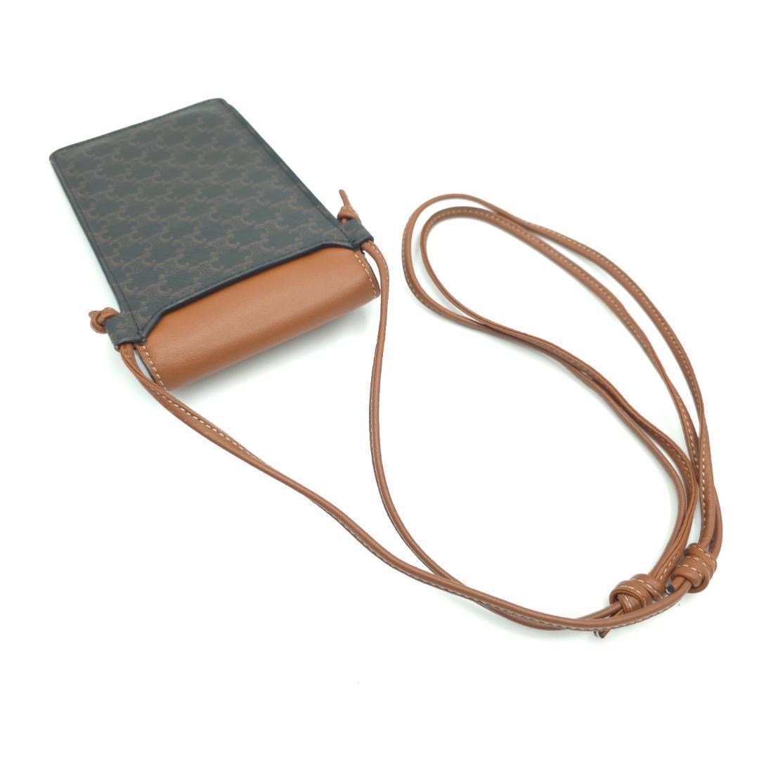 未使用 CELINE セリーヌ トリオンフ スマホショルダー モバイルポーチ