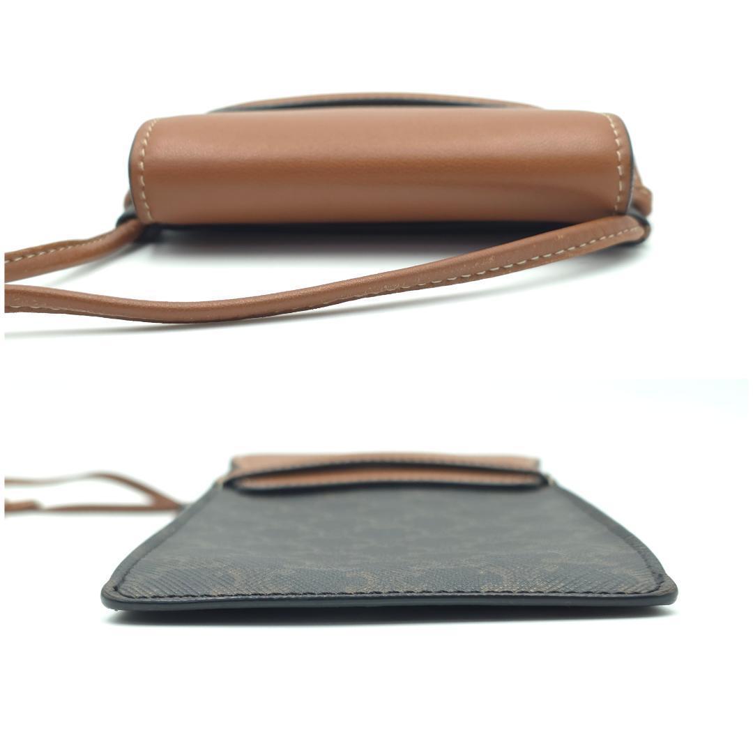 未使用 CELINE セリーヌ トリオンフ スマホショルダー モバイルポーチ