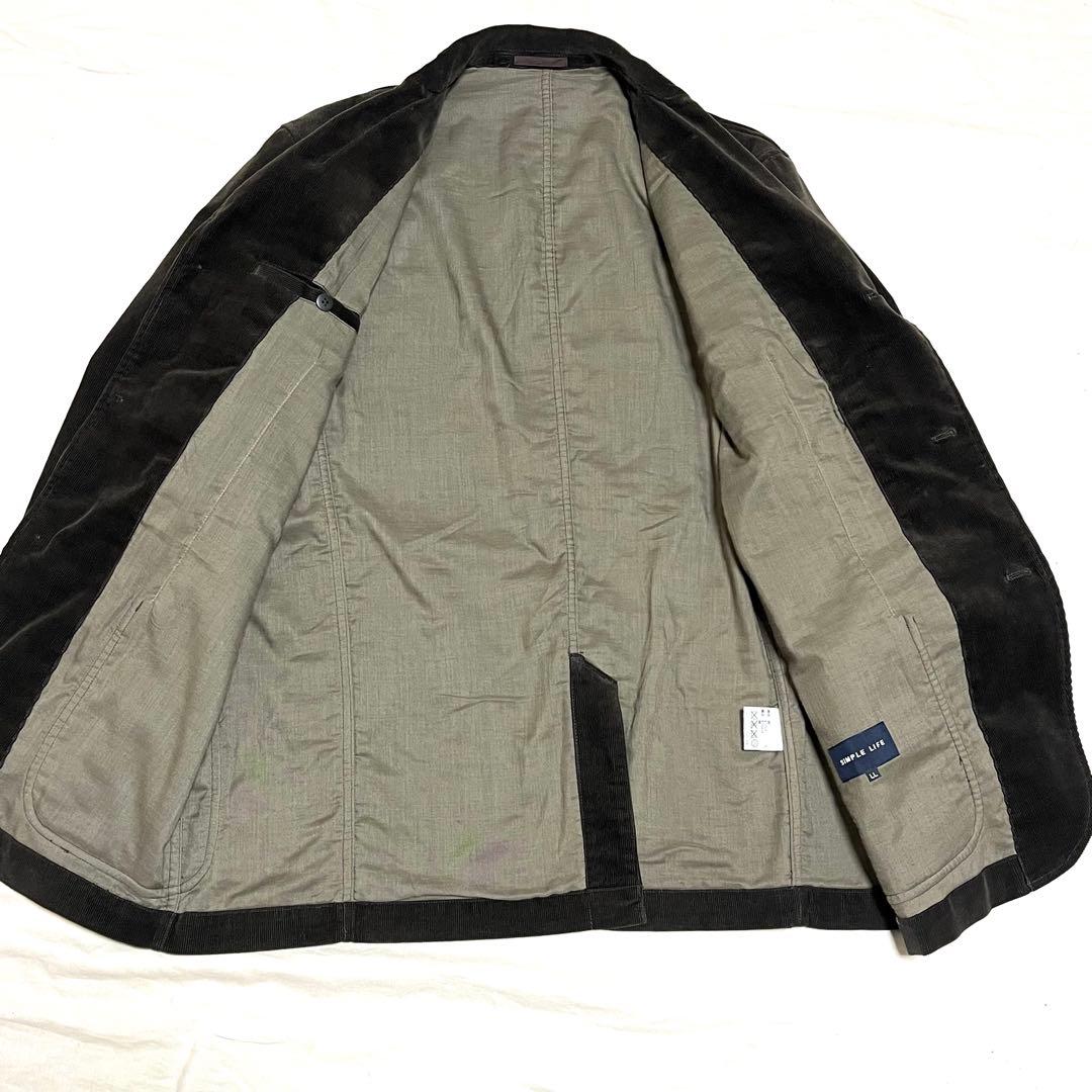 【美品】ダーバン　スーツ　セットアップ　コーデュロイ 茶色　ブラウン　茶　XL