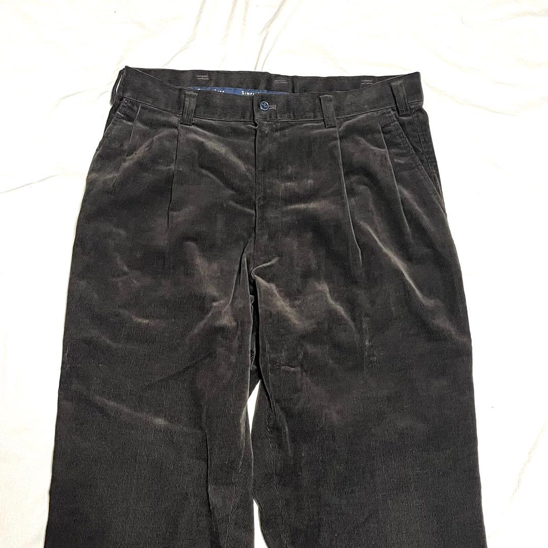 【美品】ダーバン　スーツ　セットアップ　コーデュロイ 茶色　ブラウン　茶　XL