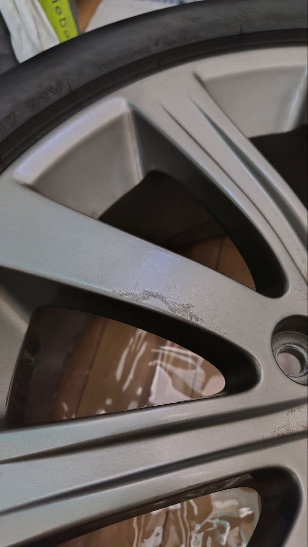 スバル純正17インチ4本ホイール　7JJ 55 PCD100 ガンメタリック塗装