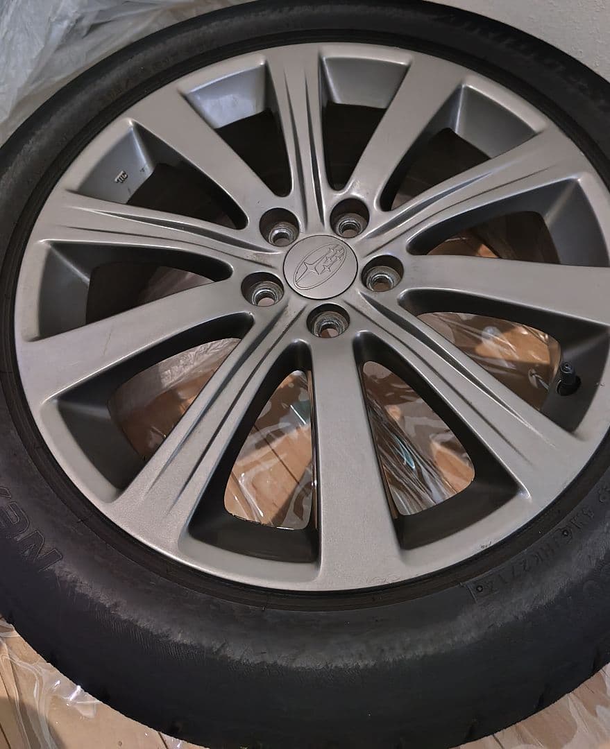 スバル純正17インチ4本ホイール　7JJ 55 PCD100 ガンメタリック塗装