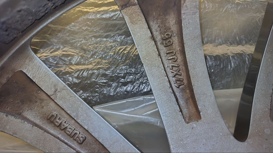 スバル純正17インチ4本ホイール　7JJ 55 PCD100 ガンメタリック塗装