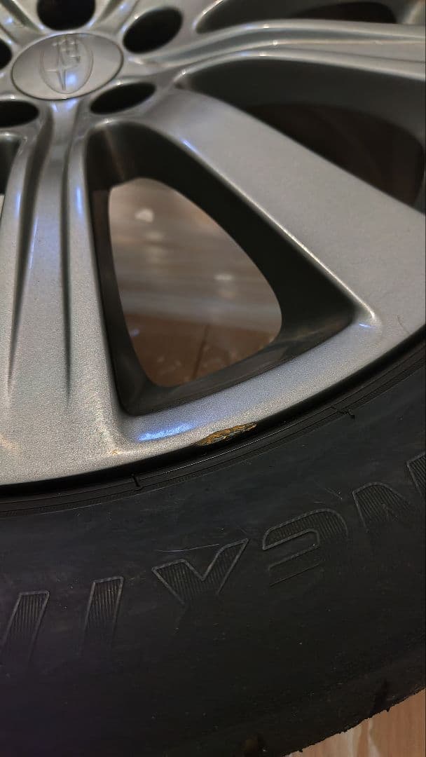 スバル純正17インチ4本ホイール　7JJ 55 PCD100 ガンメタリック塗装